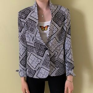 Riani Black and White Blazer-